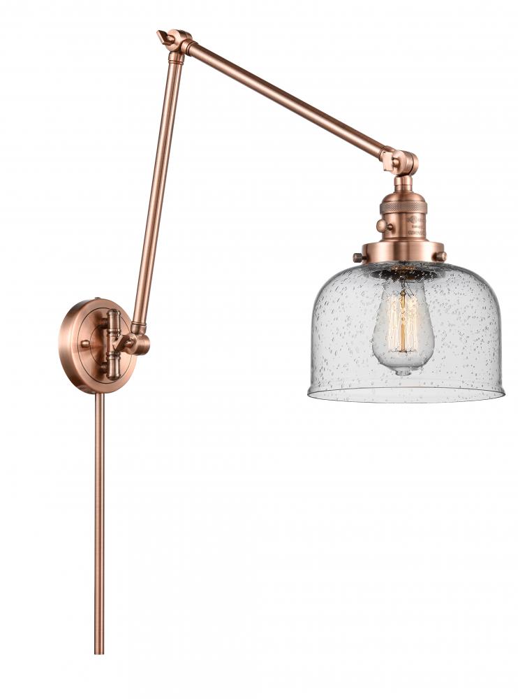 Bell - 1 Light - 8 inch - Antique Copper -Adjustable Swing Arm