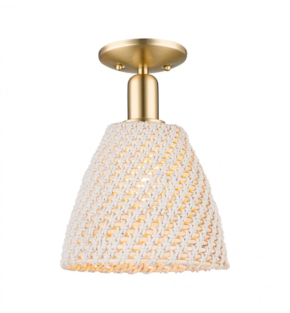 Bristol Natural - 1 Light - 6 inch - Brushed Champagne Bronze - Semi-Flush Mount