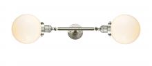 Innovations Lighting 208L-SN-G201-8-LED - Beacon - 2 Light - 8 inch - Brushed Satin Nickel - Adjustable Bath Vanity Light