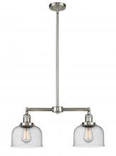 Innovations Lighting 209-SN-G74 - Bell - 2 Light - 21 inch - Brushed Satin Nickel - Stem Hung - Adjustable Island Light