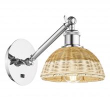 Innovations Lighting 317-1W-PC-NBD2-75-NAT - Bristol Natural II - 1 Light - 8 inch - Polished Chrome - Sconce