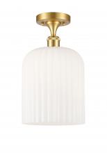 Innovations Lighting 516-1C-SG-G559-8GWH - Bridal Veil - 1 Light - 5 inch - Satin Gold - Semi-Flush Mount